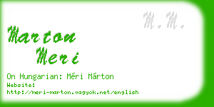 marton meri business card